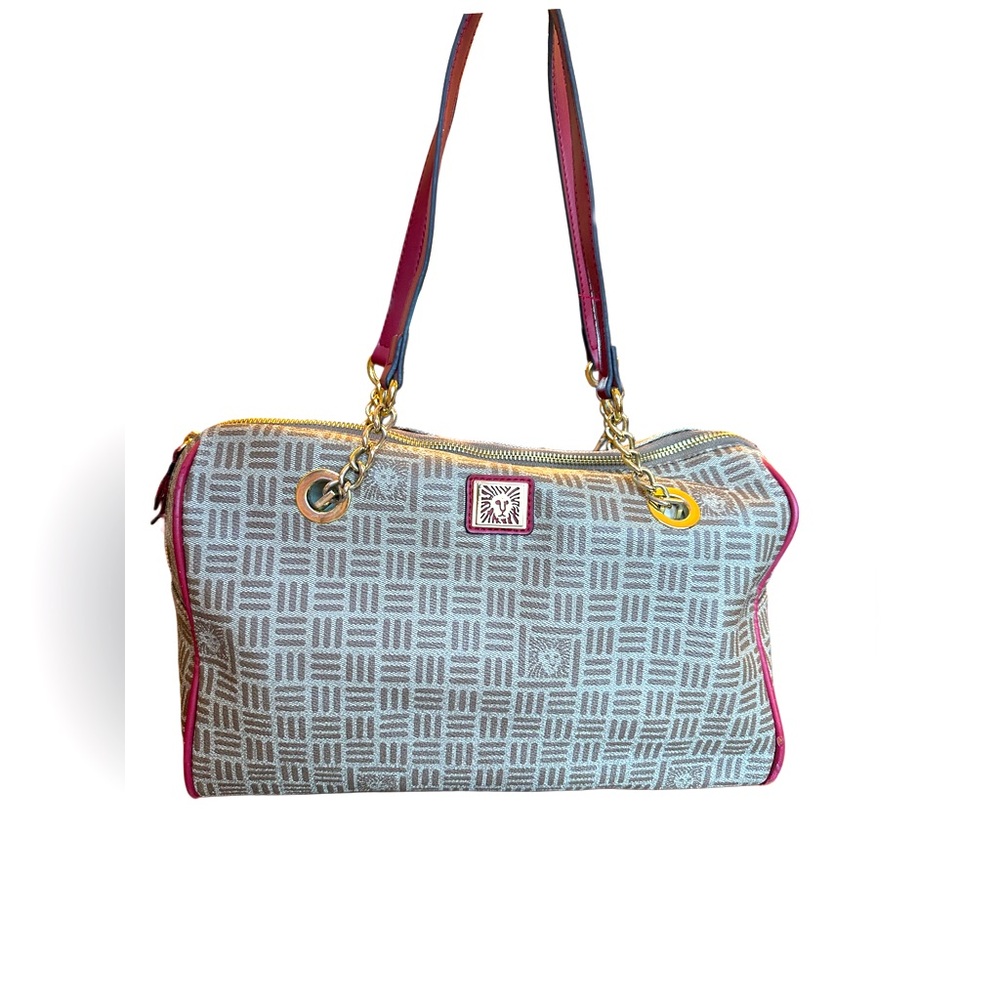 Anne Klein Chino Logo Signature Shoulder Bag